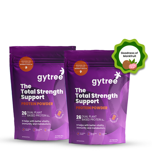 The Total Strength Support Chocolate Protein Powder with Monkfruit (250gms X 2)