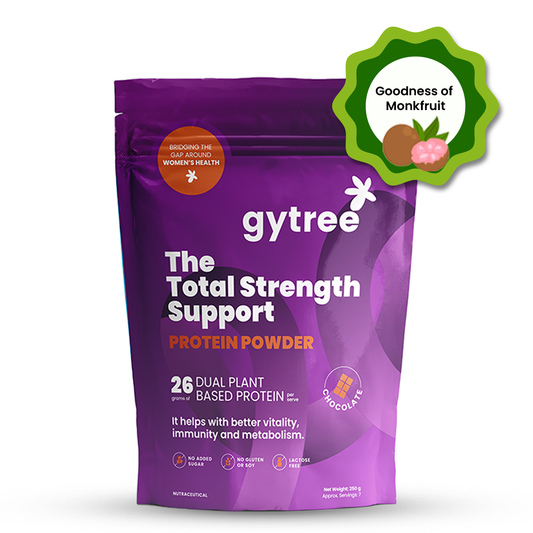 The Total Strength Support Chocolate Protein Powder with Monkfruit